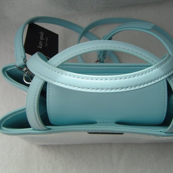 NEW AUTHENTIC KATE SPADE SAM ICON BLUE OMBRE SEQUIN SMALL TOTE #KC238 - Picture 8 of 13